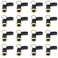 16 Pack of Fixed LED GU10 Brushed Brass Fire Rated Downlights