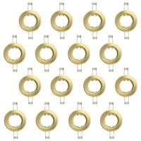 16 Pack of Fixed Recessed GU10 Downlight - Brushed Brass