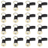 16 Pack of Fixed Recessed GU10 Fire Rated Downlight with LED Bulbs - Brushed Brass