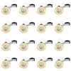 16 Pack of IP65 Rated Recessed GU10 Downlight with LED Bulbs - Brushed Brass
