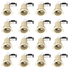 16 Pack of Tilt Fire Rated Recessed GU10 Downlight - Brushed Brass