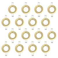 16 Pack of Tilt Recessed GU10 Downlight - Brushed Brass