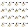 16 Pack of Tilt Recessed GU10 Downlight with LED Bulbs - Brushed Brass