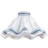 18 Inch Easy to Fit Shade with Thick Blue Trim - Cream