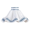 18 Inch Easy to Fit Shade with Thin Blue Trim - Cream