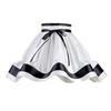 18 Inch Skirt Easy to Fit Shade with Black Stripes & Bow - Black & White