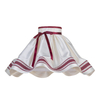18 Inch Skirt Easy to Fit Shade with Red Stripe & Bow - Cream