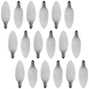 18 Pack of 9 Watt Energy Saving CFL E14 Small Edison Screw Candle Light Bulb - Opal