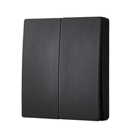 2 Gang Kinetic Push Switch - Matte Black