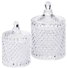 2 Light Vintage Decanter Style Table Lamp Jars - Glass