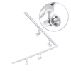 2 Metre L Shape Track Light Kit with 4 Harlem Heads and Halogen Bulbs - White