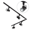 2 metre L Shape Track Light Kit with 4 Holborn Heads and Integrated LED - Black