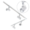 2 metre L Shape Track Light Kit with 4 Holborn Heads and Integrated LED - White