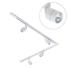 2 Metre L Shape Track Light Kit with 4 Soho Heads and Halogen Bulbs - White