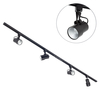 2 metre Track Light Kit with 4 Holborn Heads and Integrated LED - Black