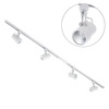 2 metre Track Light Kit with 4 Holborn Heads and Integrated LED - White