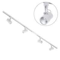 2 metre Track Light Kit with 4 Holborn Heads and Integrated LED - White