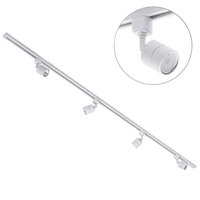 2 metre Track Light Kit with 4 Soho Heads and LED Bulbs - White
