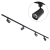 2 metre Track Light Kit with 4 Strand Heads and Integrated LED - Black