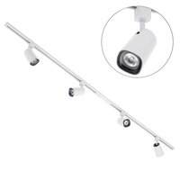 2 metre Track Light Kit with 4 Strand Heads and Integrated LED - White