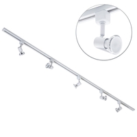 2 metre Track Light Kit with 5 Harlem Heads and LED Bulbs - White