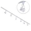 2 metre Track Light Kit with 6 Greenwich Heads and LED Bulbs - White