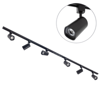 2 metre Track Light Kit with 6 Strand Heads and Integrated LED - Black