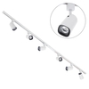 2 metre Track Light Kit with 6 Strand Heads and Integrated LED - White