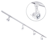 2 Metre Track Lighting with 4 Greenwich GU10 Fixture & Halogen Bulbs - White