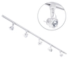 2 Metre Track Lighting with 5 Greenwich GU10 Fixture & Halogen Bulbs - White