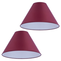 2 Pack of 12 Inch Coolie Easy to Fit Shade - Burgundy