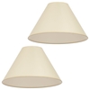 2 Pack of 12 Inch Coolie Easy to Fit Shade - Cream