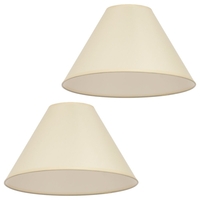 2 Pack of 12 Inch Coolie Easy to Fit Shade - Cream