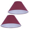 2 Pack of 14 Inch Coolie Easy to Fit Shade - Burgundy
