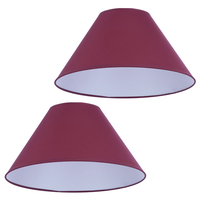 2 Pack of 14 Inch Coolie Easy to Fit Shade - Burgundy