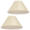 2 Pack of 14 Inch Coolie Easy to Fit Shade - Cream