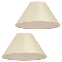 2 Pack of 14 Inch Coolie Easy to Fit Shade - Cream
