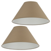 2 Pack of 14 Inch Coolie Easy to Fit Shade - Mocha