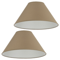 2 Pack of 14 Inch Coolie Easy to Fit Shade - Mocha