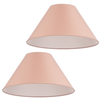 2 Pack of 14 Inch Coolie Easy to Fit Shade - Rose