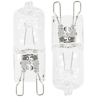 2 Pack of 28 Watt Halogen G9 Capsule Bulb - Clear