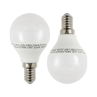 2 Pack of 4 Watt LED E14 Small Edison Screw Golf Ball Light Bulb - Warm White
