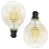 2 Pack of 4W LED BC B22 Vintage Filament Globe Bulb - Tinted