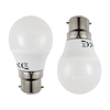 2 Pack of 6 Watt LED B22 Bayonet Cap Golf Ball Light Bulb - Cool White