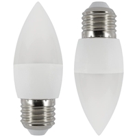 2 Pack of 6 Watt LED E27 Edison Screw Daylight Candle Bulb - Cool White