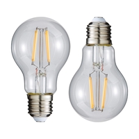2 Pack of 6 Watt LED Vintage Style E27 Edison Screw Classic Light Bulbs - Natural White