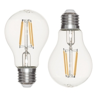 2 Pack of 6 Watt LED Vintage Style E27 Edison Screw Classic Light Bulbs - Warm White