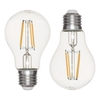 2 Pack of 6 Watt LED Vintage Style E27 Edison Screw Classic Light Bulbs - Warm White