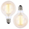 2 Pack of 6W LED ES E27 Vintage Filament Large Globe Bulb - Tinted