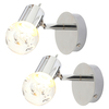 2 Pack of Ayston LED Single Bathroom Wall or Ceiling Spotlight - Chrome